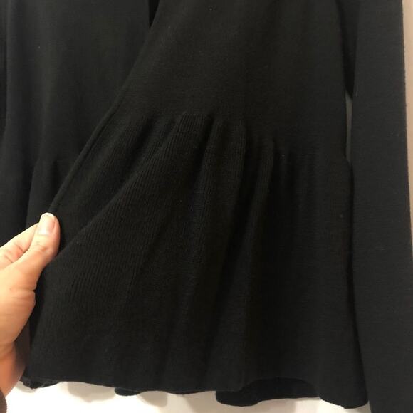 Bill Blass Fine Merino Wool Black Cardigan Sweater Womens XS Preppy Fall - Picture 9 of 10